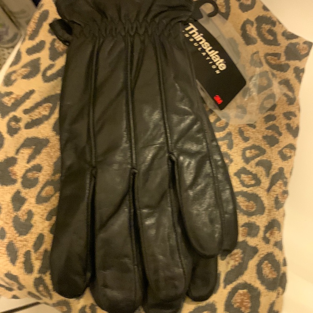 Thinsulate men leather gloves